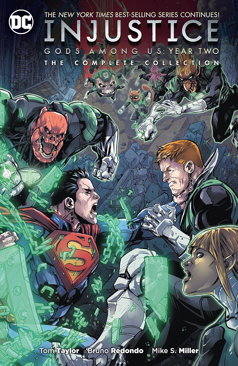 DC Comics's Injustice comic book cover art