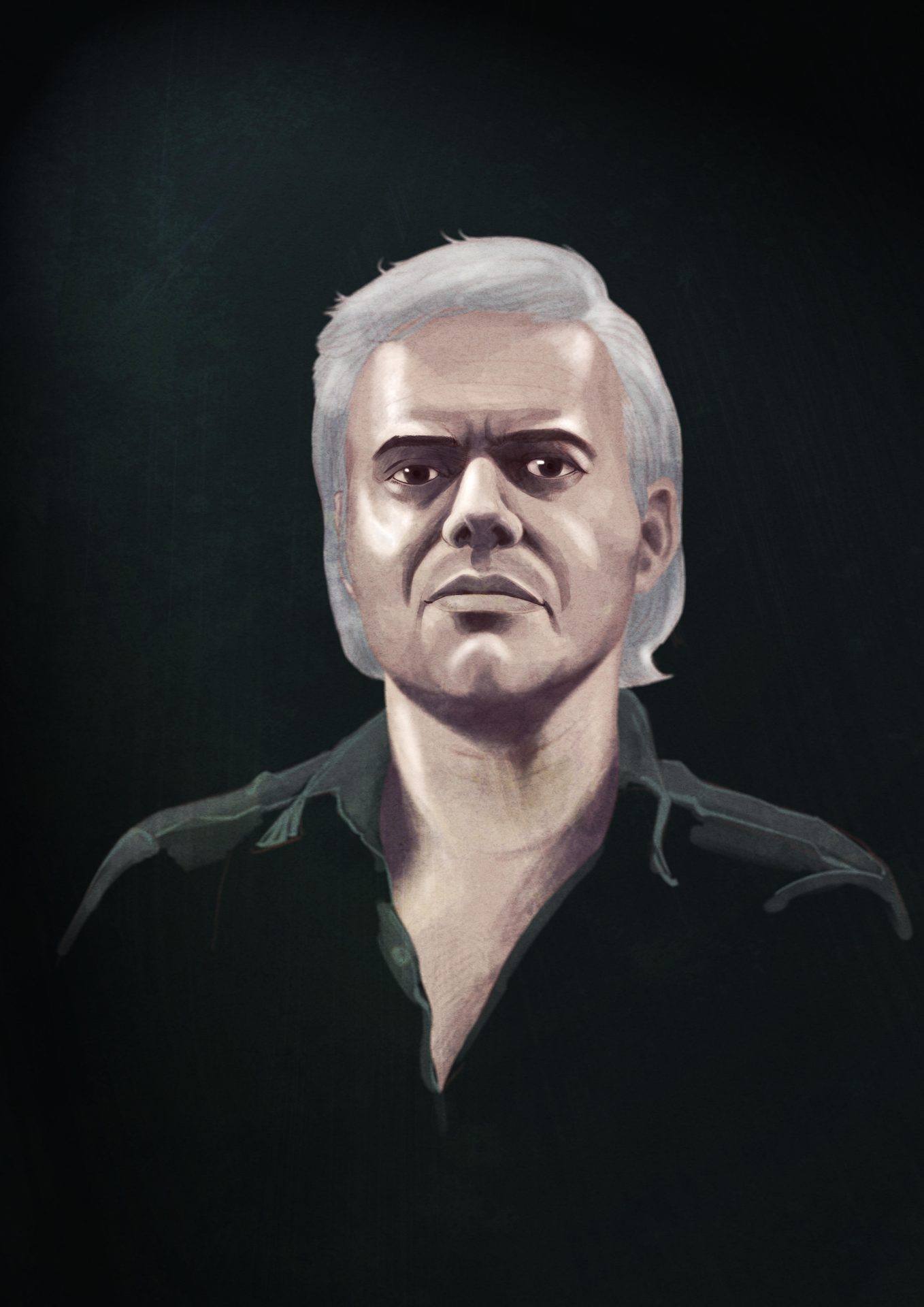 Digital Painting of HR Giger's portrait. By Julien Hugonnard-Bert – Illustrateur & Enseignant