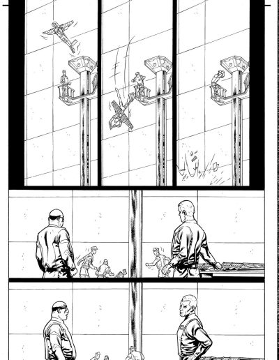 Star Wars comic book page. Black and white. Inks by Julien Hugonnard-Bert. Original art for sale