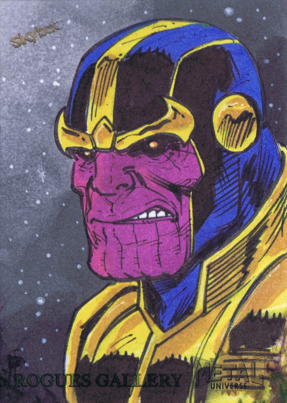 Thanos artist sketchcard. Art by Julien Hugonnard-Bert